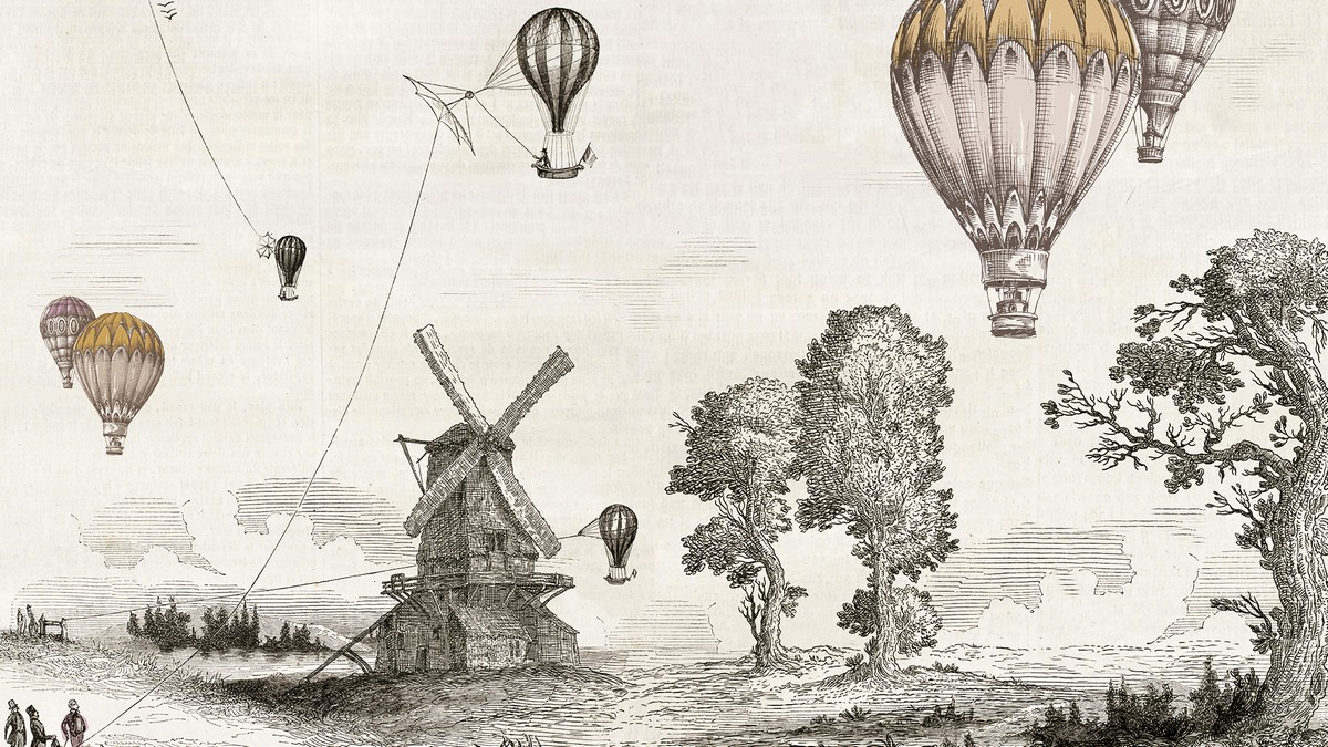 Carte da parati mongolfiere - Nanni Giancarlo Stampa artistica per interni